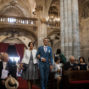 french groom enters portugese church with his mom