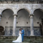 bride and groom posing in Viseu