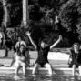 portugese family by the pool