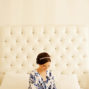 bride preparation in santorini elopement